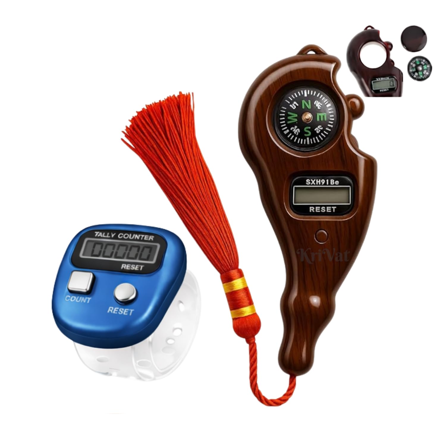 Mantra Jaap Digital Tally Counting with Compass Machine Finger Unique Design & Portable Hand Finger Counting Use for Mantra Jap and Cricket Umpire Multi-Color (Jaap Counter-Combo)-image-37