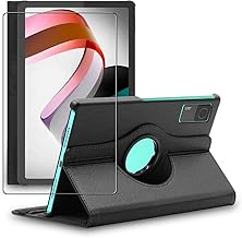 ebestStar - Case for Xiaomi Redmi Pad, Rotating Protective Case, PU Leather Case, Rotating Stand Case, Rotating Case Cover, Black + Tempered Glass Screen Protector
