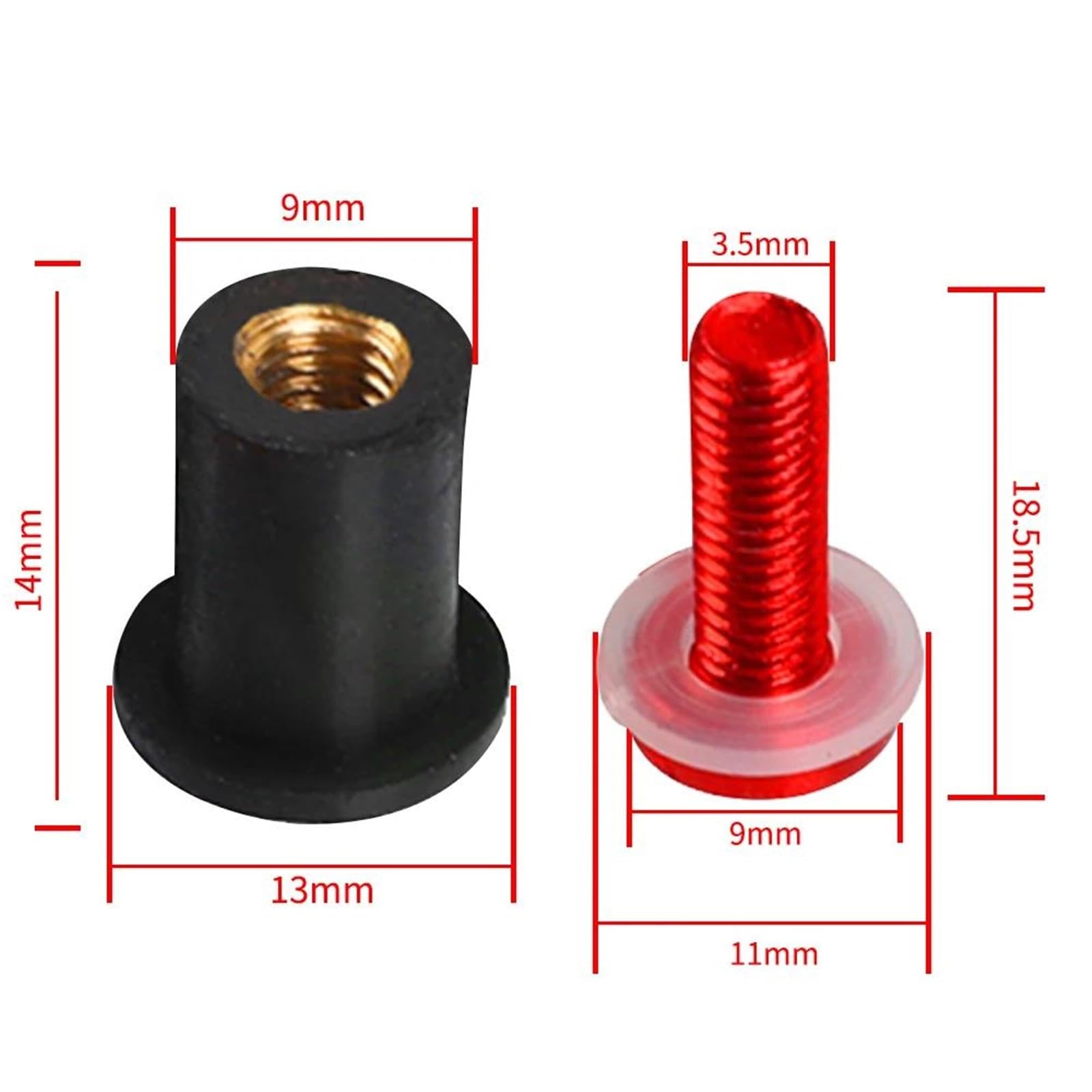 Schraubens Clips Motorrad-Windschutzscheibenschrauben-Set Für XT660Z XT 660Z 660 Z Super Tenere, 10 Stück, 5 Mm Motorrad Schrauben Muttern Satz
