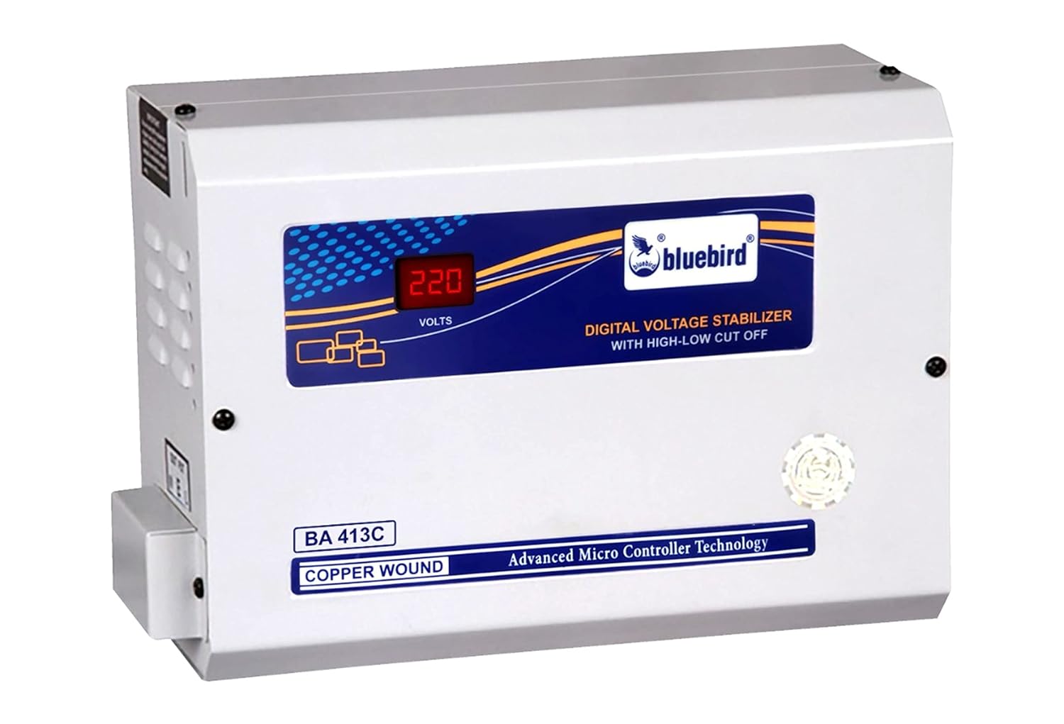 BLUEBIRD 4 KVA Digital Voltage STABILIZER with HLC,(130280V) Copper