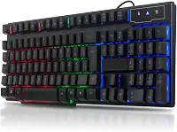 Teclado Gamer Semi Mecanico Iluminado Para Ps4 Pc Xbox Mac computador Abnt2