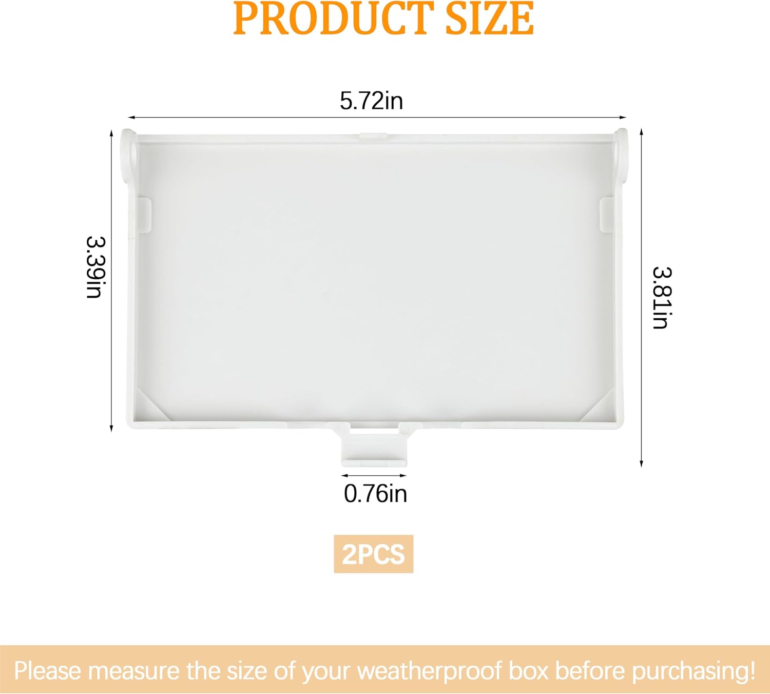 DBV2W-1 Weatherproof White Power Socket Cover - 2-Gang Paintable Replacement for Arlington DBVR2W/DBVS2W/DBVM2W | UV Rated 2pc