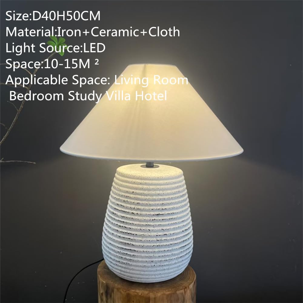 Ceramiczna lampa stołowa LED retro design do salonu sypialni gabinetu dekoracja