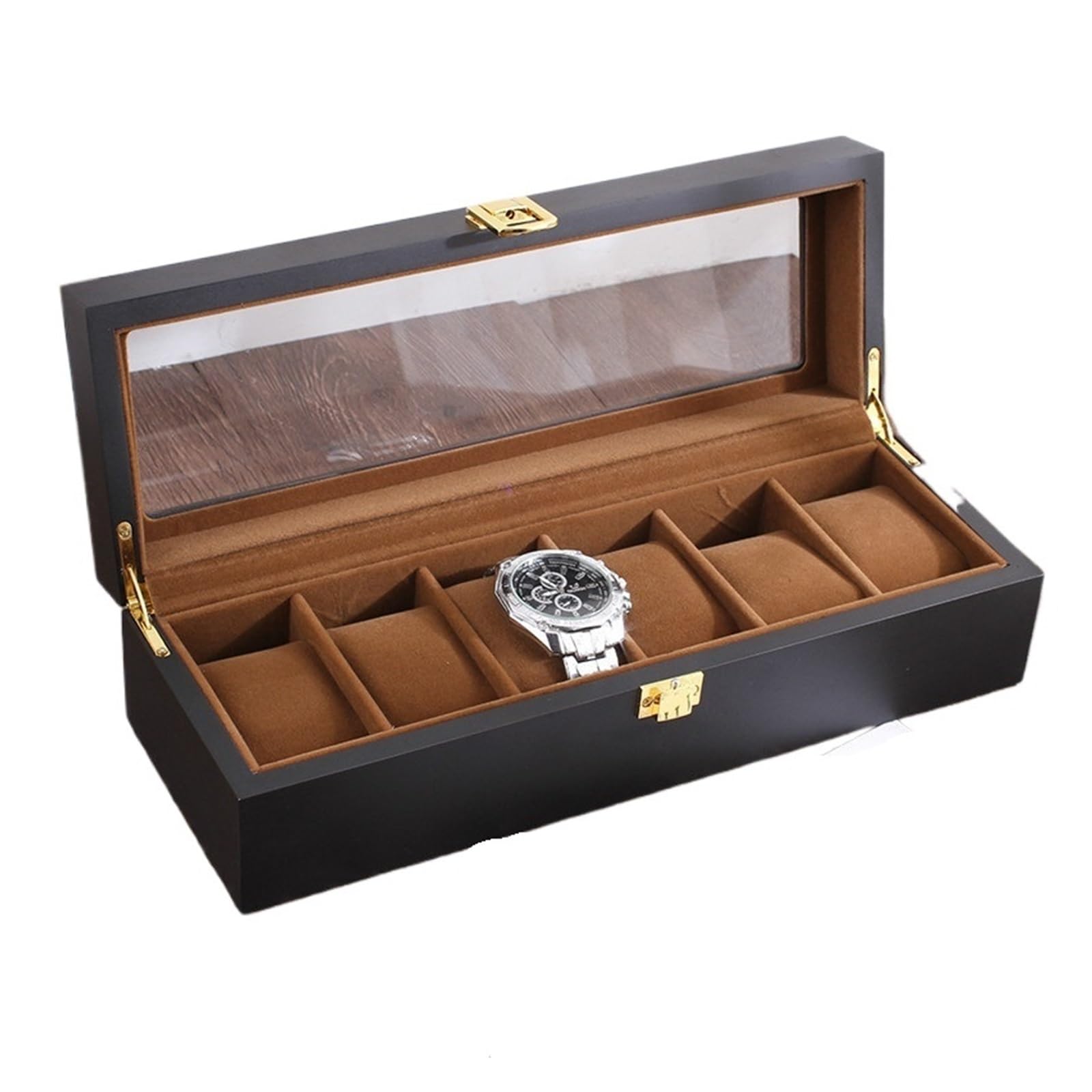 GHHZML Watch Box Handmade Wood Watch Box 6/10/12 Grids Watches Display Case Jewelry Holder Storage Organizer for Holding