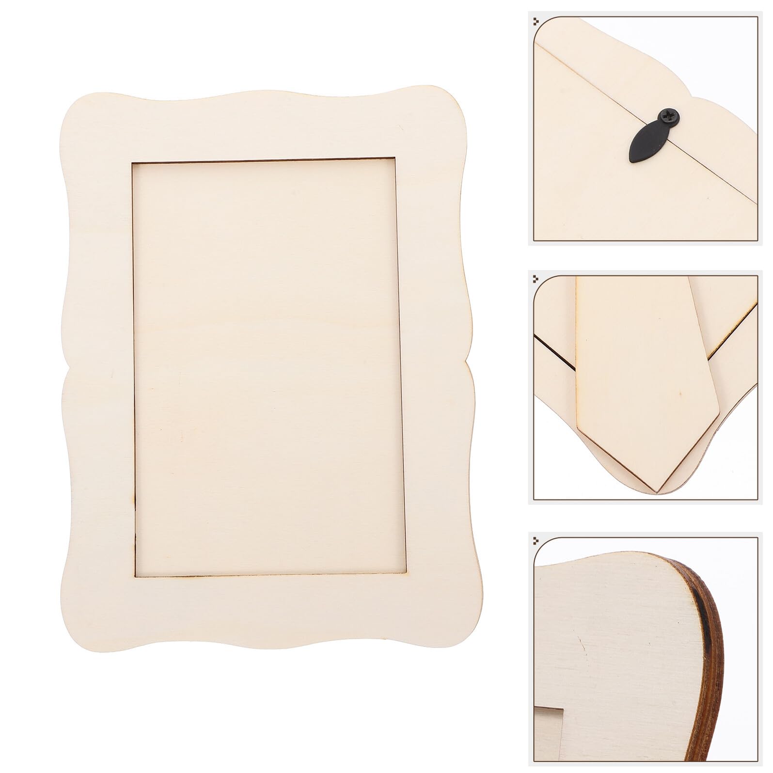 BESTYASH Set di 15 Cornici Artigianali in Legno per Foto da Tavolo, Kit Fai da Te per Decorazioni Rustiche e Attività Creative per Ragazzo Ragazza e Ragazzi