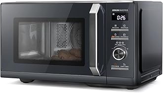 Toshiba 25L Solo 900W Microwave Oven in a Stunning Sleek Morandi Grey Colour. With Origin Inverter, Chef Defrost, 10 Power Levels, 7 Auto Menus, Easy Clean, MW3-AM25PFI(MG)