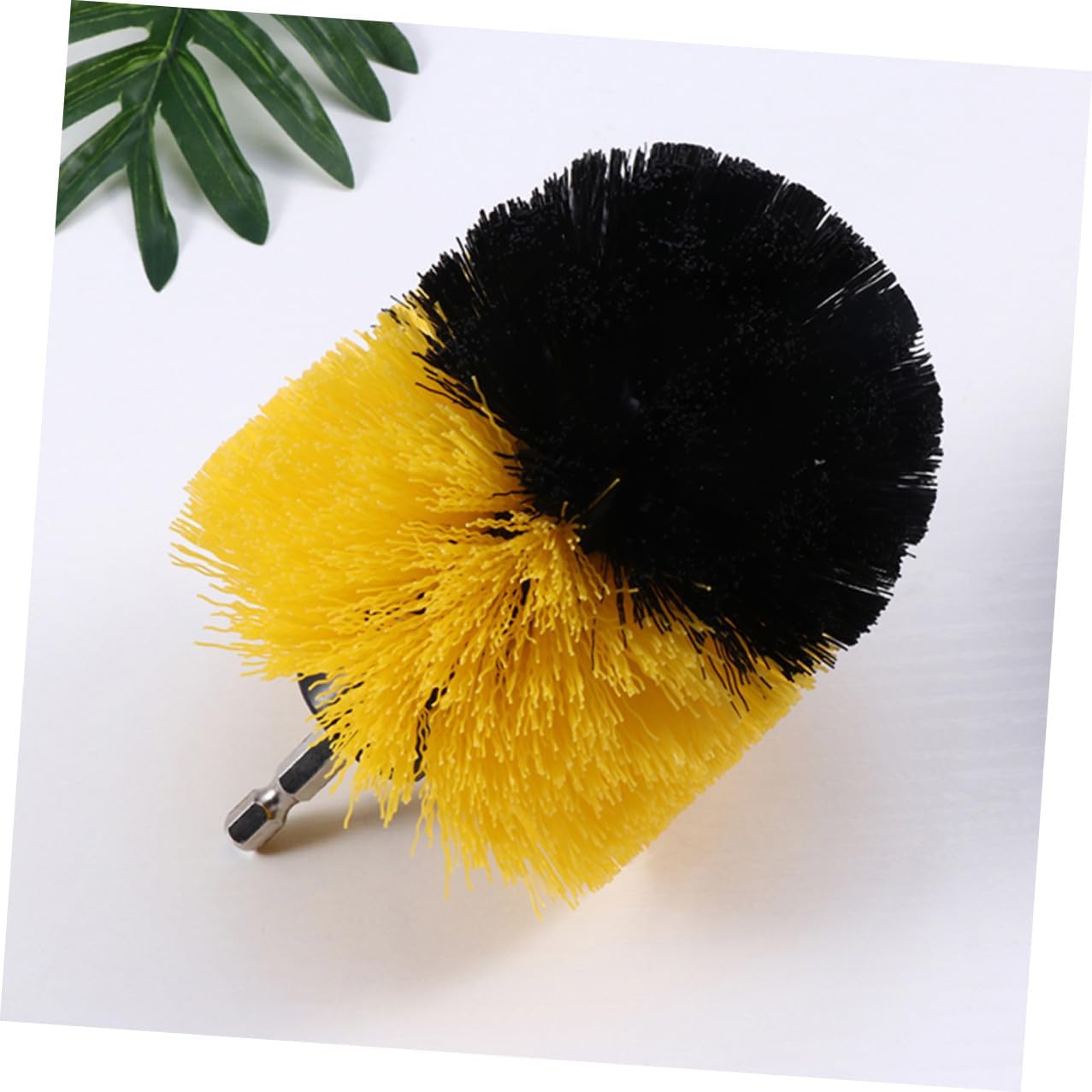 Veemoon 9pcs Drill Brush Attachment Set for Car Care, Power Scrubber Brushes with Yellow Bristles, Automotive Interior and Exterior Detailing Tools for Wheels, Upholstery, and Glass