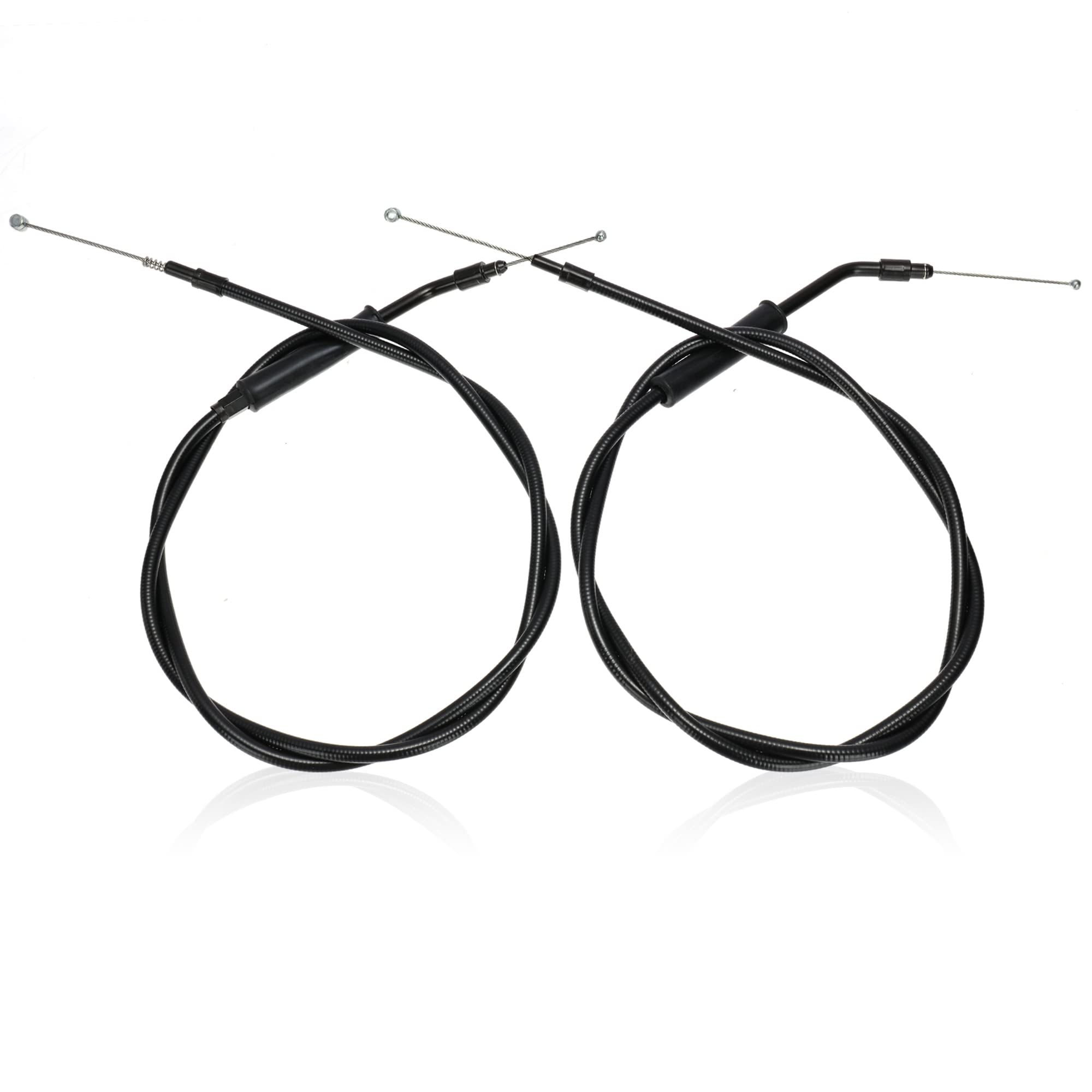 MoKitDora 36.5" Black Vinyl Coated Throttle Cable Set for 2007-2013 Harley Sportsters XL Models 12" Bars 2011-2015 Softail FXST FXSTC FXSTD 10" Handlebar