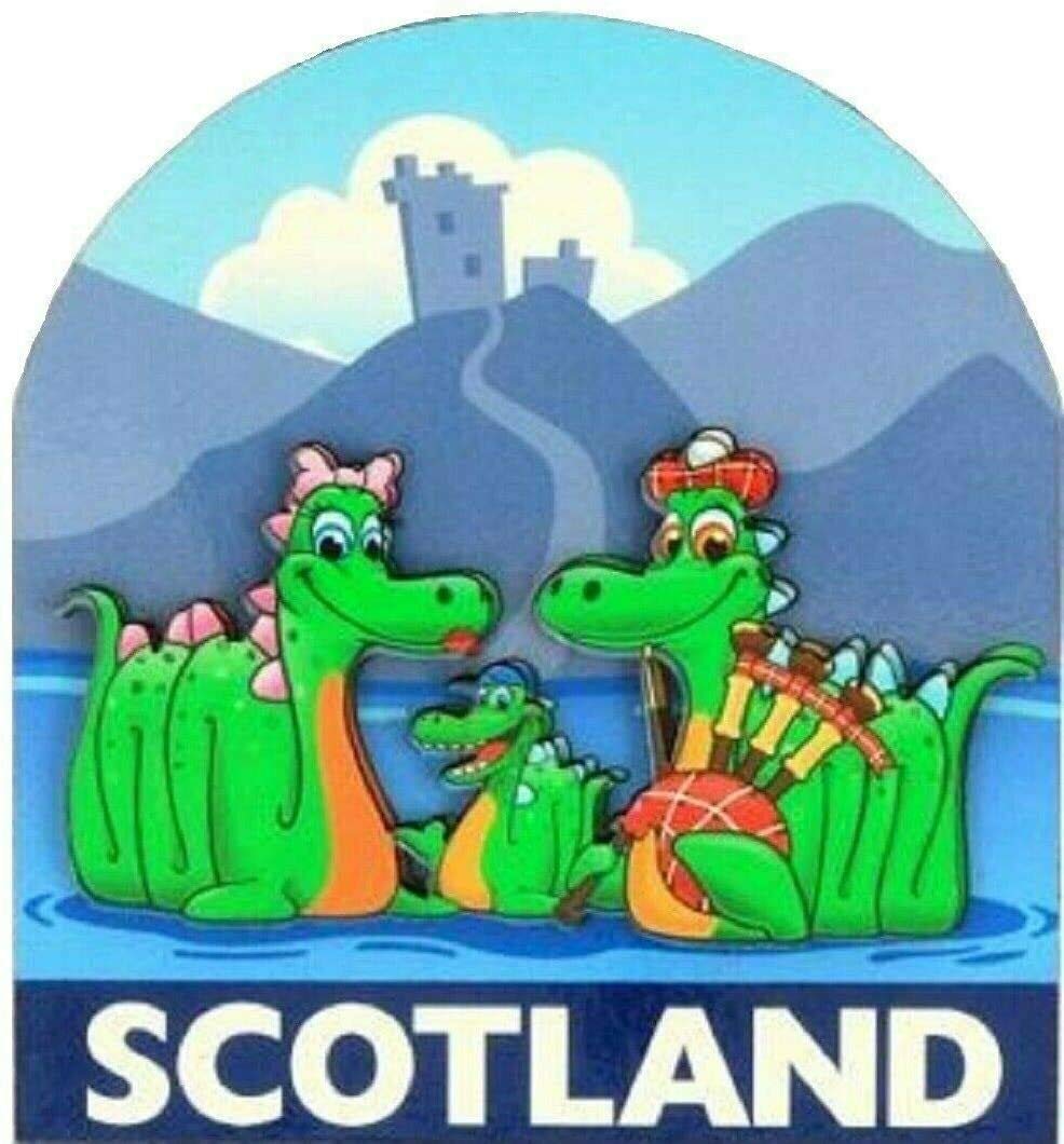 Elgate Brown Nessie Fridge Magnet Scotland Scottish Souvenir Lochness Monster Family