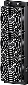 12 Pipe Aluminum 360mm CPU PC Laser Water Cooling Radiator - 120mm Fans, DC12V Black