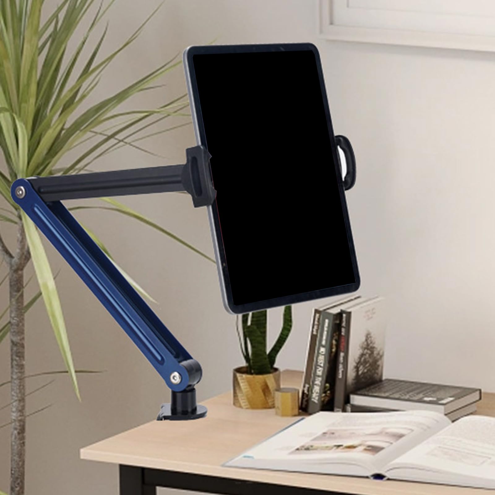 Soporte para tabletas para cama con rotación de 360 grados y brazo de metal fuerte para tabletas y teléfonos de 4.7 y 12.9 pulgadas