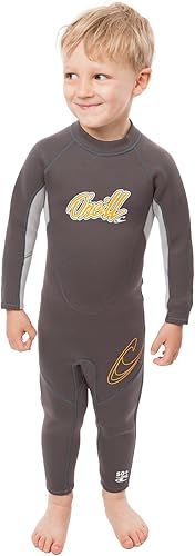 O'Neill Reactor 4629B - Traje de neopreno completo para niños pequeños, 1 grafito/gris frío/naranja