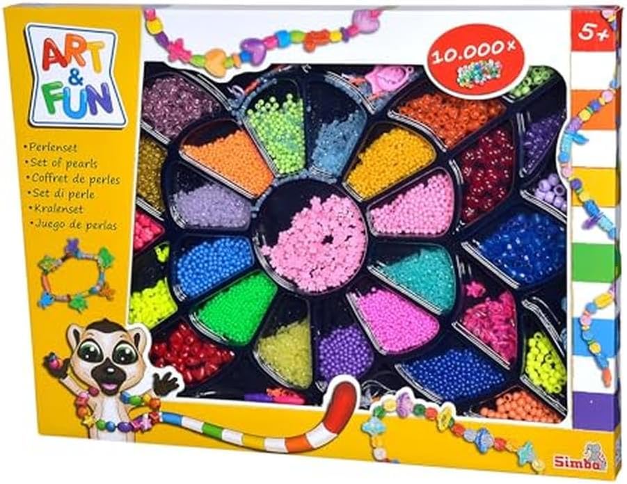 Simba 106374141 Colourful Beads for Crafts, DIY Jewellery Making