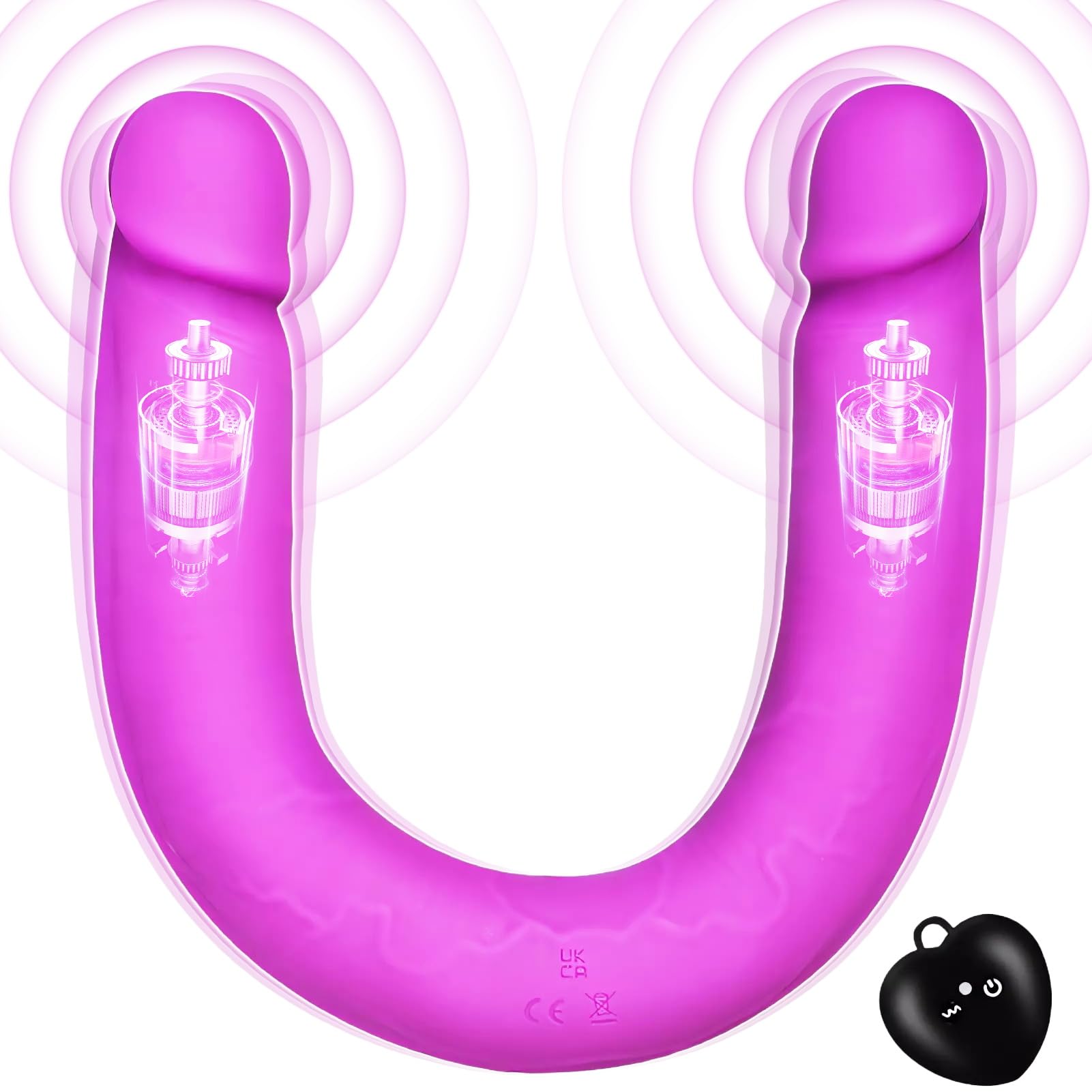 SXOVO Doppio Vibratore Da 40 Cm Con Telecomando Vibratore Per Il Punto G Per Lei Durante Il Sesso Giocattoli Sessuali Per Donne, Lesbiche, Coppie
