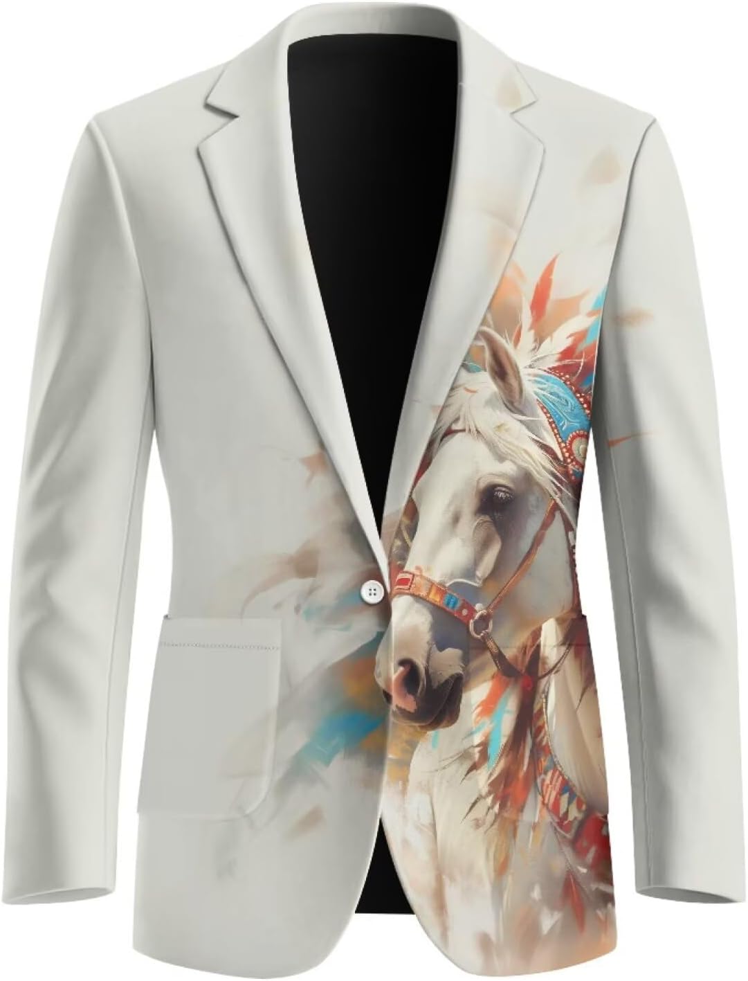 TOADDITDO Mens Blazers Regular Fit Business or Casual Suit Sport Coat One Button Camo Blazer Lightweight Suit Jacket