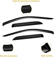 Vista 476 de Visera de ventana para Chevy Silverado 1500/GMC Sierra 1500/Avalanche/Suburban Crew Cab 2007-2013, protectores de lluvia, deflector de ventilación