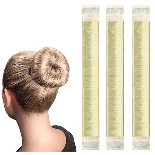 Magic Bun Makers 3 Pcs,LHAAAYF Professional Hair Bun Maker-Donut Hair- Perfect Hair Bun Maker-Ballet Bun Maker-Easy Bun Hair Tool-Kids Ballerina