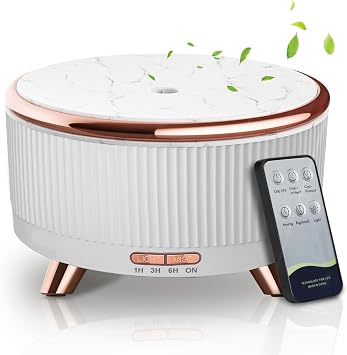 Diffusers for Essential Oils Humidifiers 500ML, Essential Oils Large Room Aromatherapy Diffuser,7 Colors Lights 3 Mist Modes with R/C for Home Office