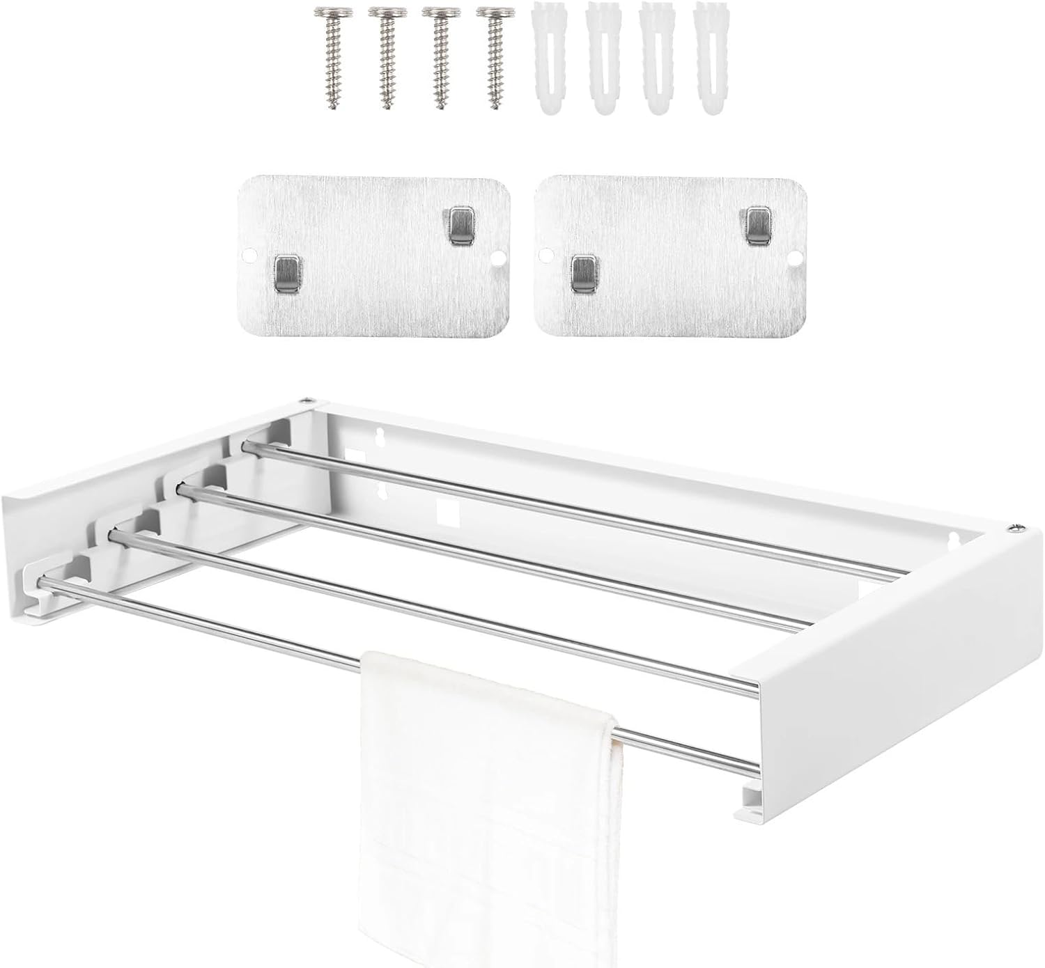 Compatible Stainless Steel Collapsible Wall Mount Drying Rack for Laundry
