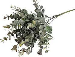 Buquê de Eucalipto Folhagem Artificial Decoração Casamento (Verde Escuro)
