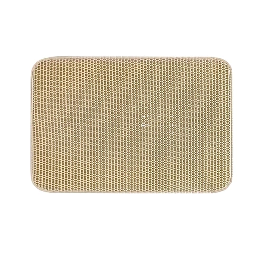 Cat Litter MatDouble Layer Cat Litter Mat Pet Litter Box Mat Pet Toilet Cat Mat Cat Toilet Mat(Khaki,60x90cm)