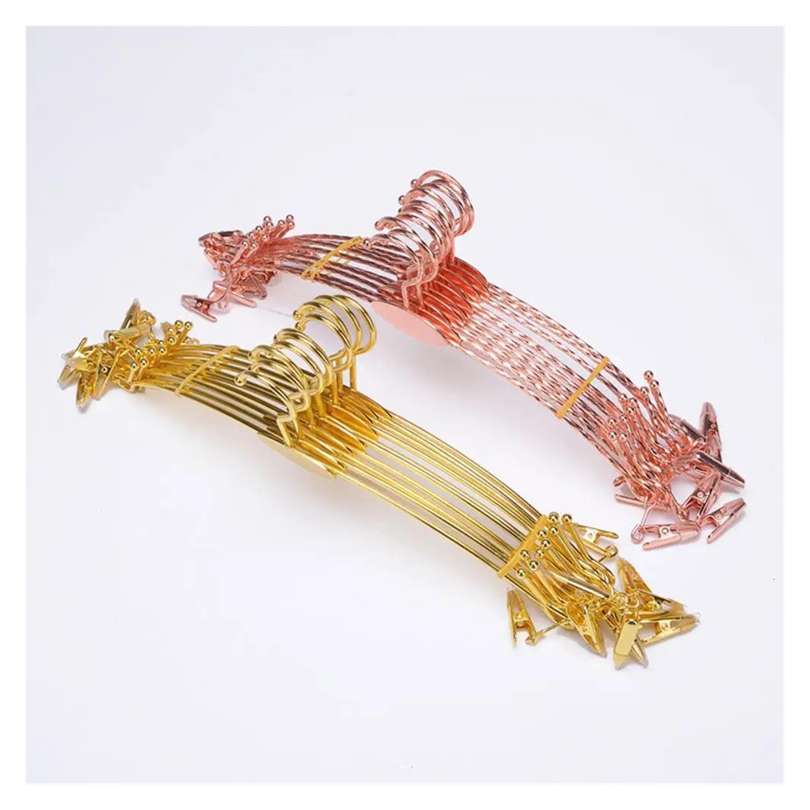 10 Stück rotgoldene, verdickte Unterwäsche-Kleiderbügel-Clips, multifunktionale Kleiderbügel for BHS, Hosen, Dessous, Waschküche, Zuhause