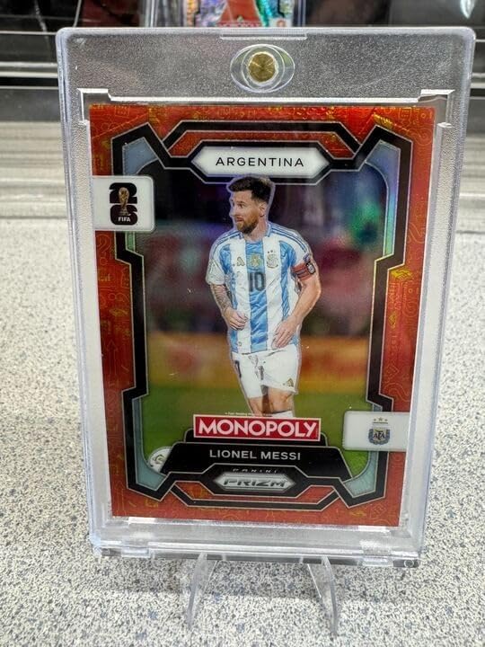 Panini Monopoly Prizm WC 2026 Lionel Messi Argentina Orange & Gold Card, No. 1