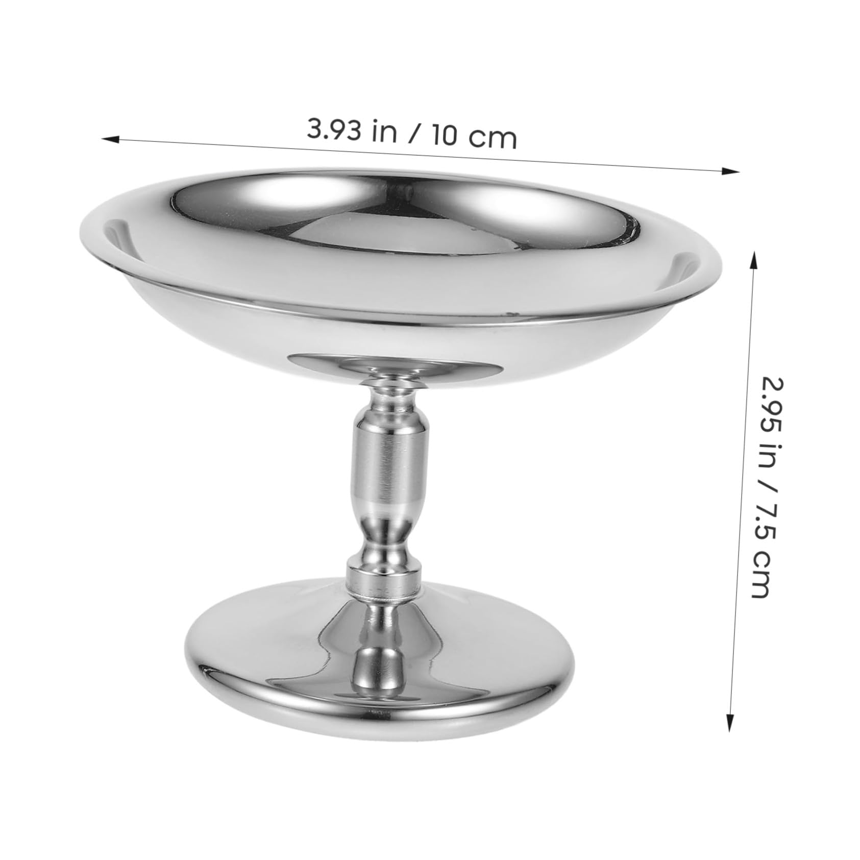 Toyvian 3 Piezas Copa de Postre de Acero Inoxidable para Helado y Batidos Tazón para Yogurt Pudín Fruta y Snacks Soporte Resistente para Uso Hogar y Restaurante