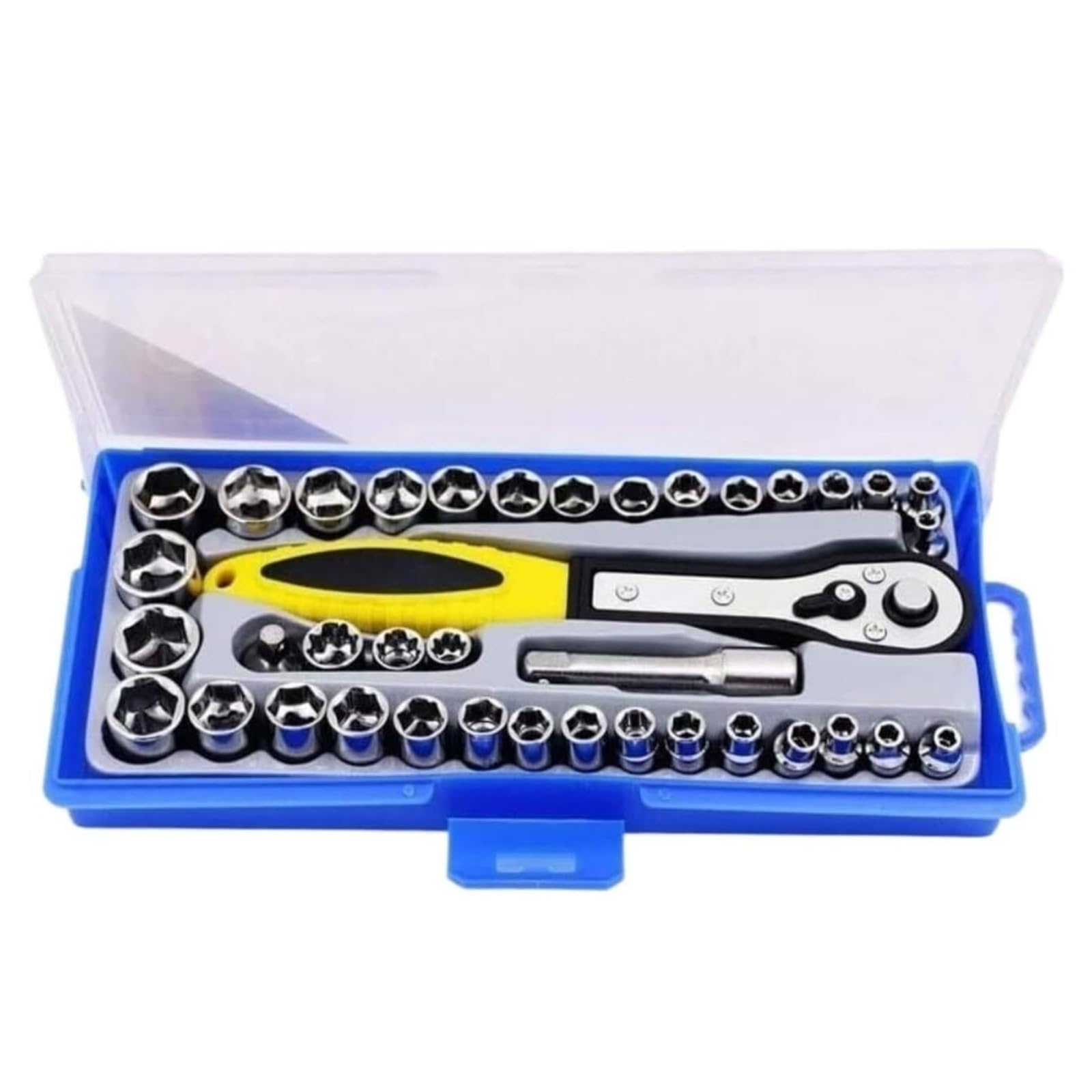 Juskaqzyi Men's One Color Tool Chest Home Tool Kit 40-Pcs Household Basic Repair Tools Set For Wo Portable Tool Box Storage Case Toolbox