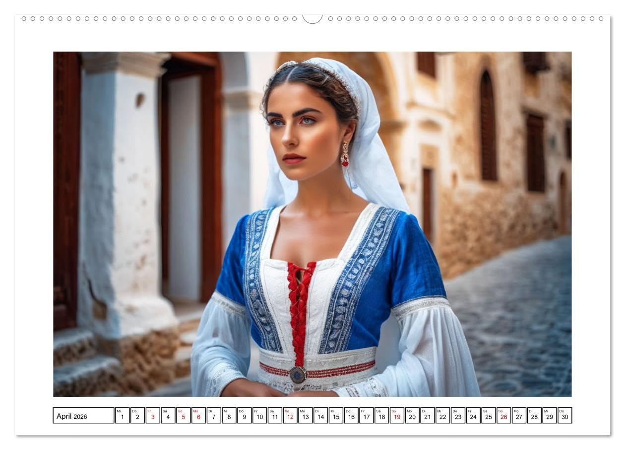 Farbenfrohe Frauenpower (hochwertiger Premium Wandkalender 2026 DIN A2 quer), Kunstdruck in Hochglanz: Traditionell geschmückte Damen aus aller Welt (CALVENDO Orte)