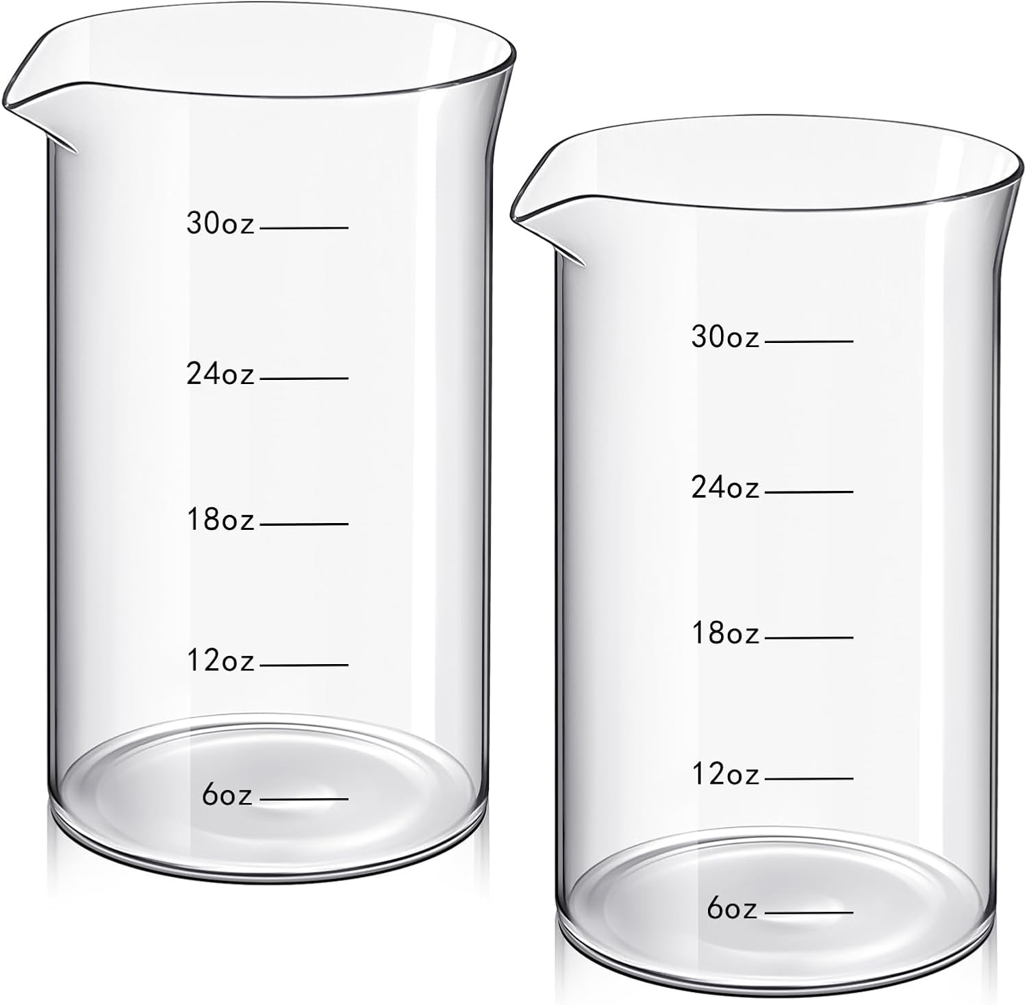 Maxdot 2 Pcs 34 oz French Press Replacement Glass Universal Replacement Beaker for French Press Tea and Coffee Makers Borosilicate 3.3 Glass Spare Carafe