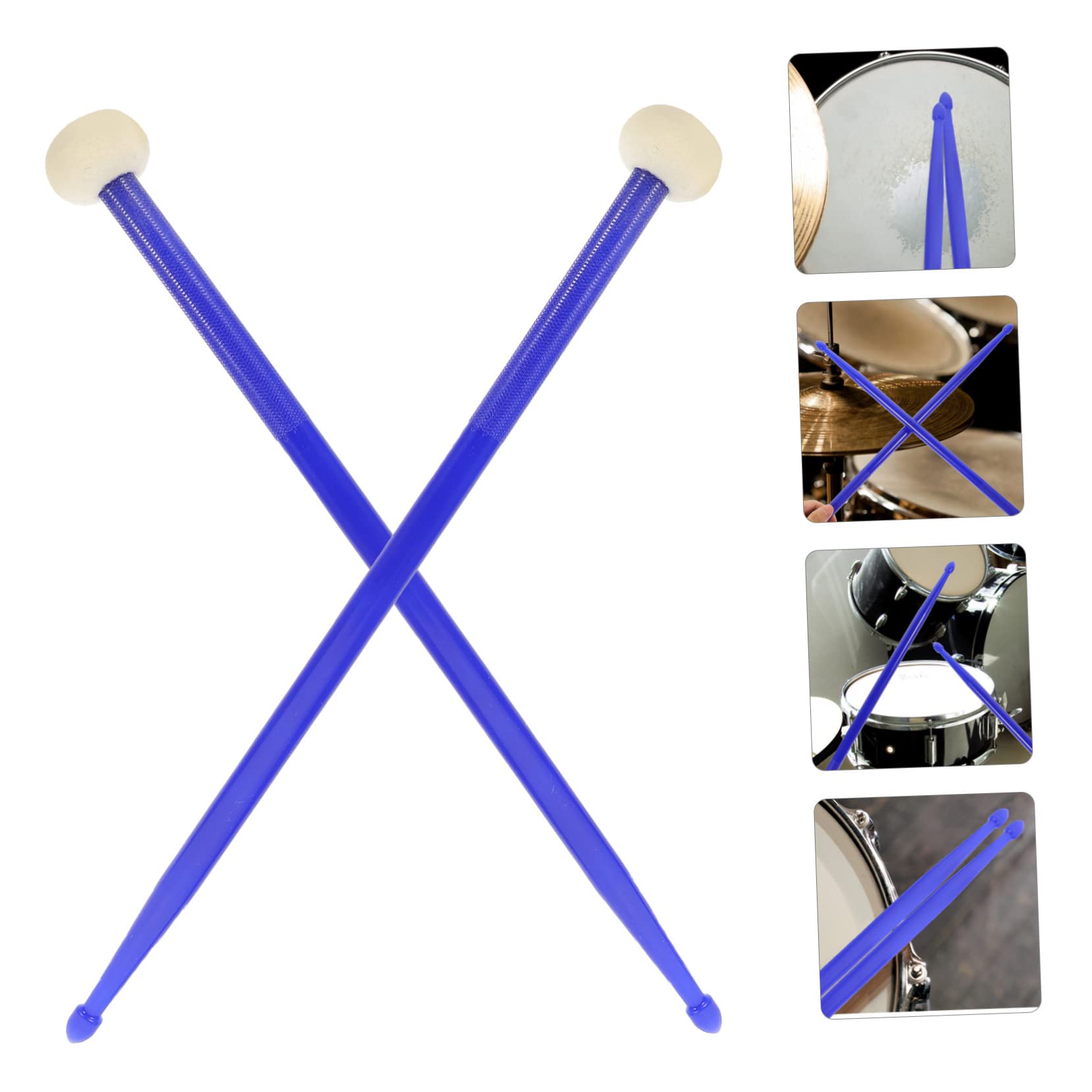 Abaodam 2paare Professionelle Doppelseitige Schlagzeugstöcke Aus Nylon Vielseitige Und Langlebige Percussion-sticks Für Optimale Geeignet Für Schlaginstrumente Dunkelblau