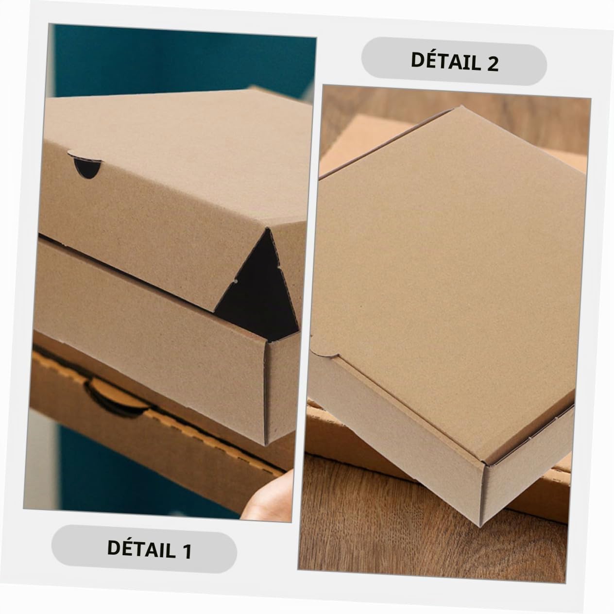 ERINGOGO Boite Pizza Mini en Papier Carré, Paquet de 10pcs, Design Élégant et Compact, pour Fête et Présents Artisanaux