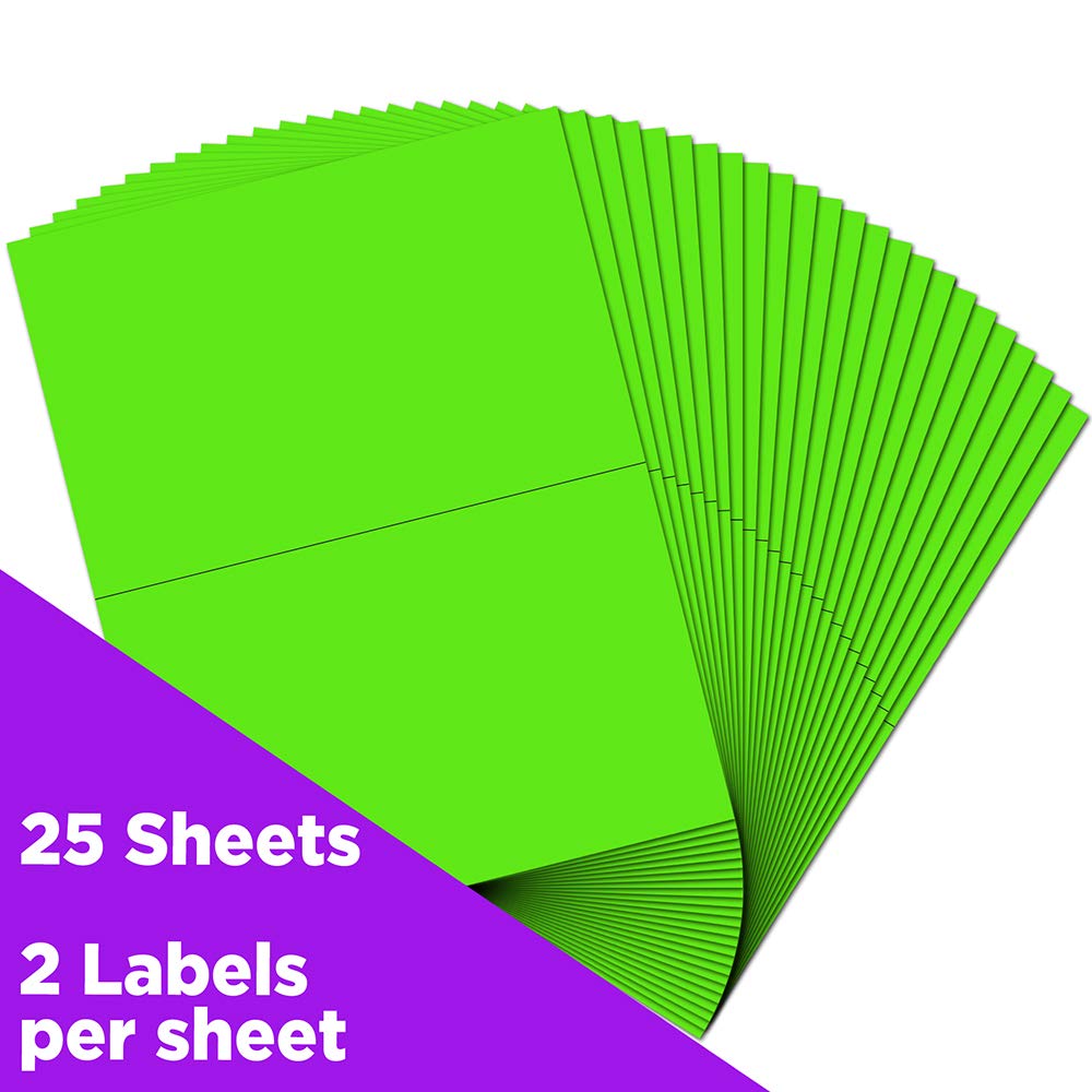 Jam Labels Neon Snapklik.com : JAM PAPER Shipping Labels - Half Page - 5 1/2 X 8 1/2 ...
