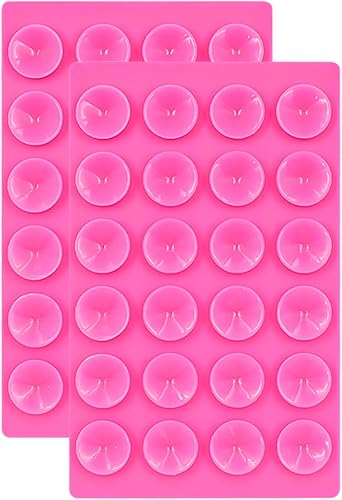 HOWILIM - Funda de silicona con succión para teléfono, 2 unidades, soporte para tarjeta para funda de teléfono, compatible con iPhone y Android,