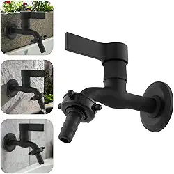 Torneira De Jardim E Tanque Lavanderia Metal Maquina De Lavar Preta De Parede C70