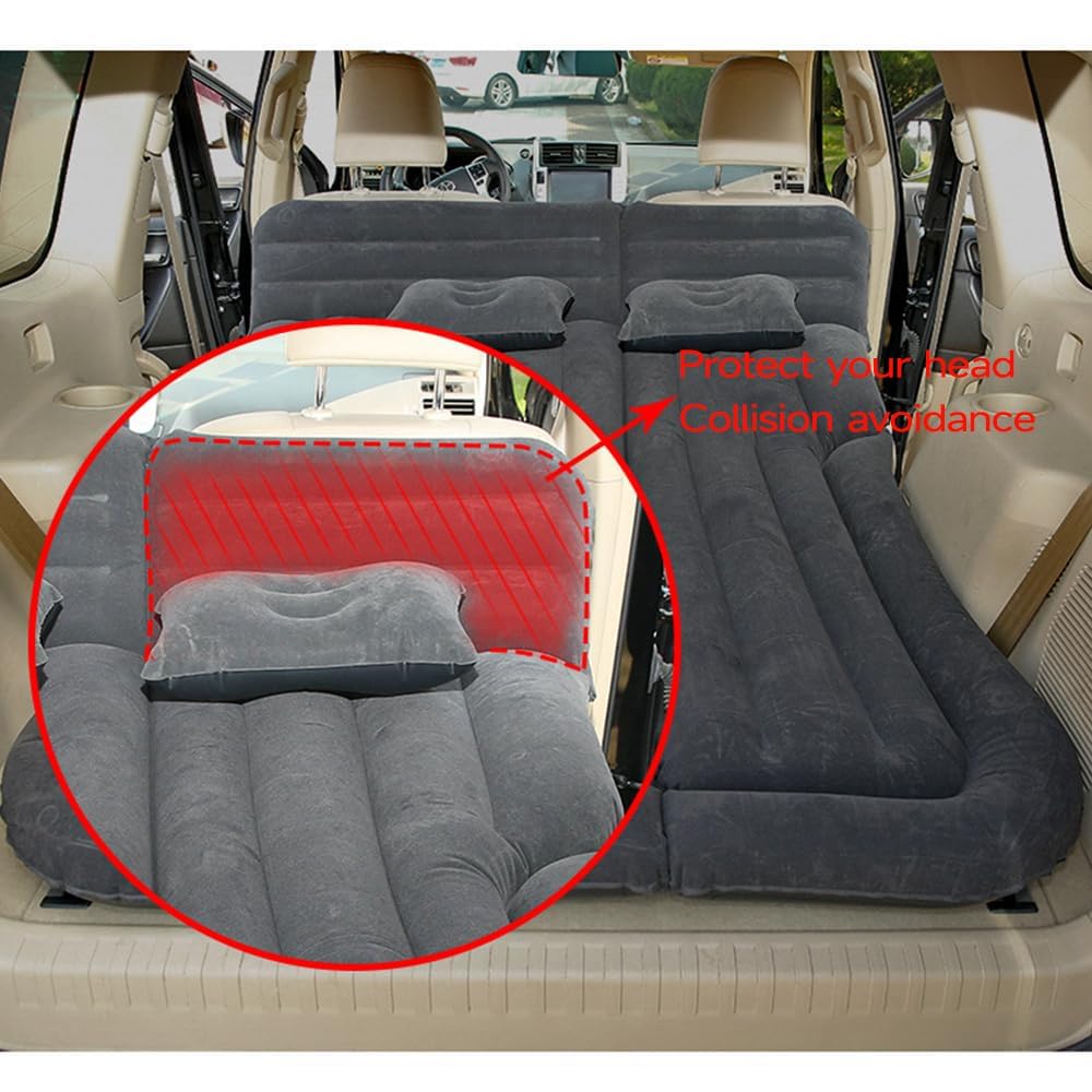 MZYLW Car Inflatable Mattress for Toyota 4Runner 2013-2018 2019 2020 2021 2022 2023 2024 Rear Trunk Air Cushion Camping Travel Folding Self Inflating Sleeping Pad Back Seat Air Mattresses,Black