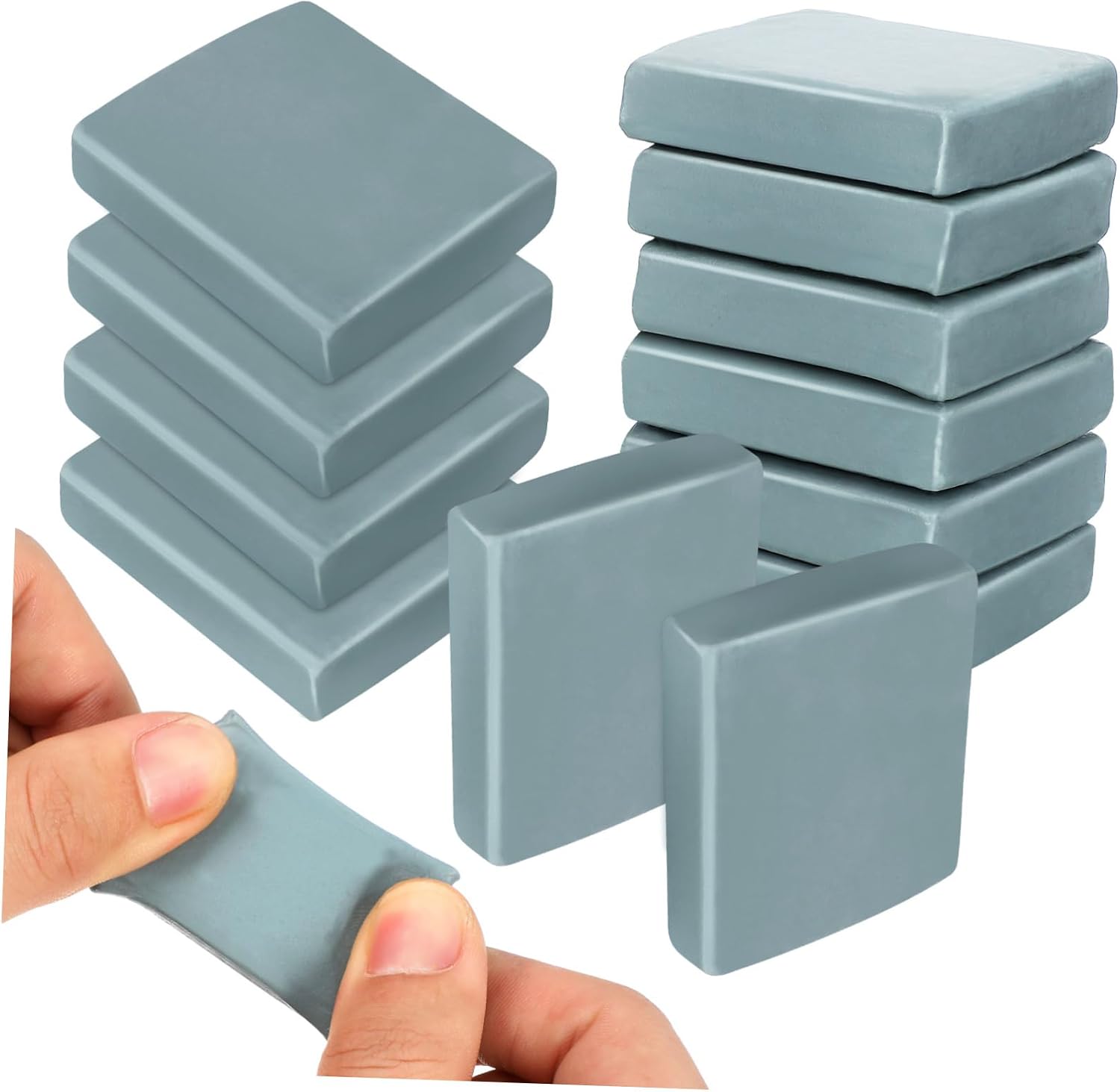 HOMSFOU 12pcs Moldable Art Erasers for Drawing and Sketching Soft Gum Erasers for Artists Versatile and Easy to Grip for Painting and Office Use