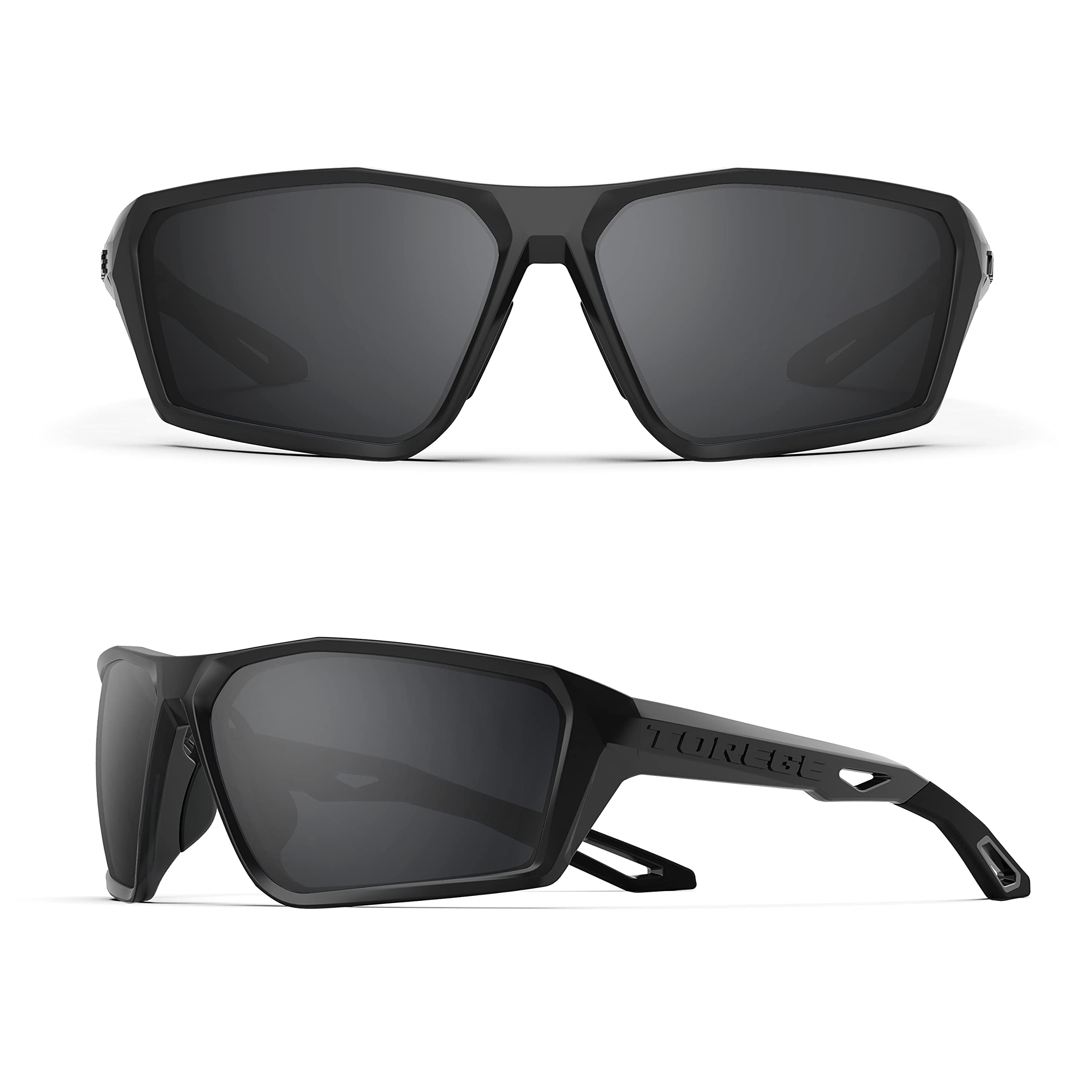 TOREGE Gafas de sol deportivas polarizadas para hombres y mujeres tiro ciclismo correr golf pesca gafas de sol lente duradera