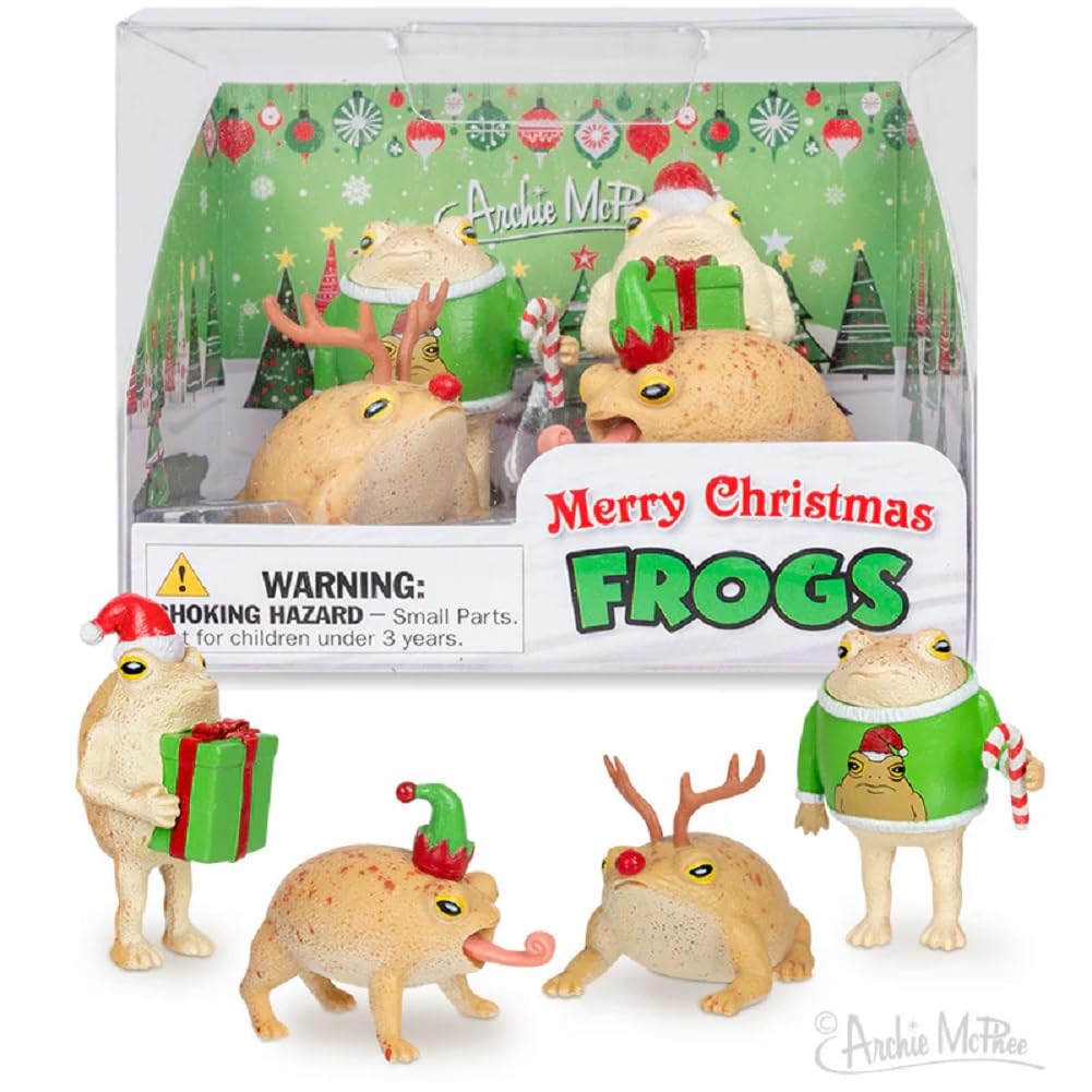 Amazon.com: Archie McPhee Merry Christmas Frogs : Toys & Games