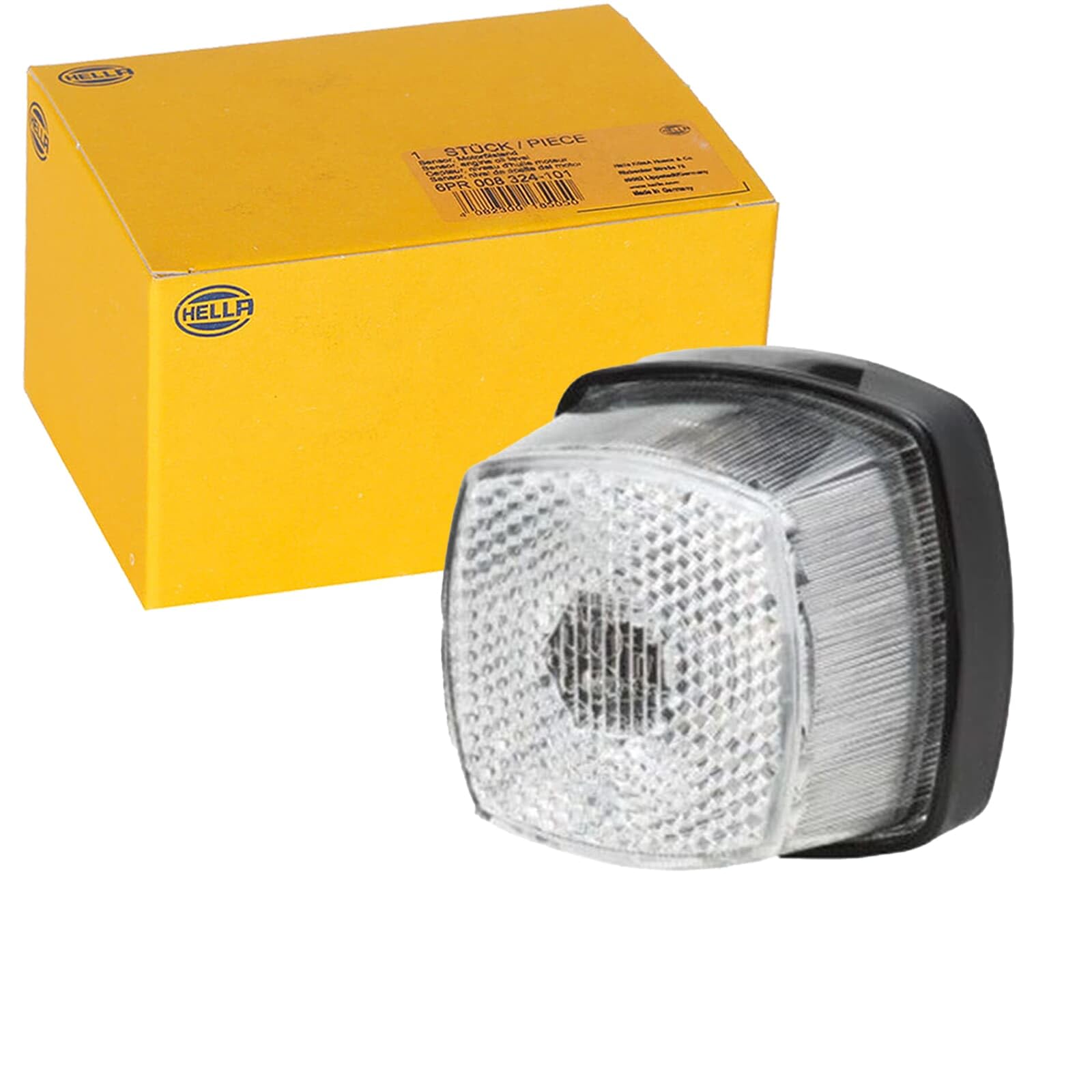 HELLA VALUEFIT 2PG 357 012-021 Position Light - Halogen - 12V - mounting/Screw Connection - Lens Colour: Crystal clear - LED colour: Yellow - Front - Quantity: 1
