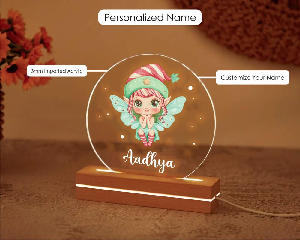 THE GRANDEUR Acrylic Customised LED Lamp, Gift Items for Women, Men, Birthday Gift Girlfriend, Kids, Friend, Return Gift Kids Birthday, Personalised Gift Girls Boys, Transparent 2