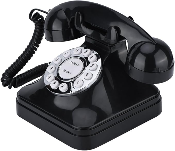 Telephone, WX3011 Vintage Black Multi Function Plastic Home Telephone