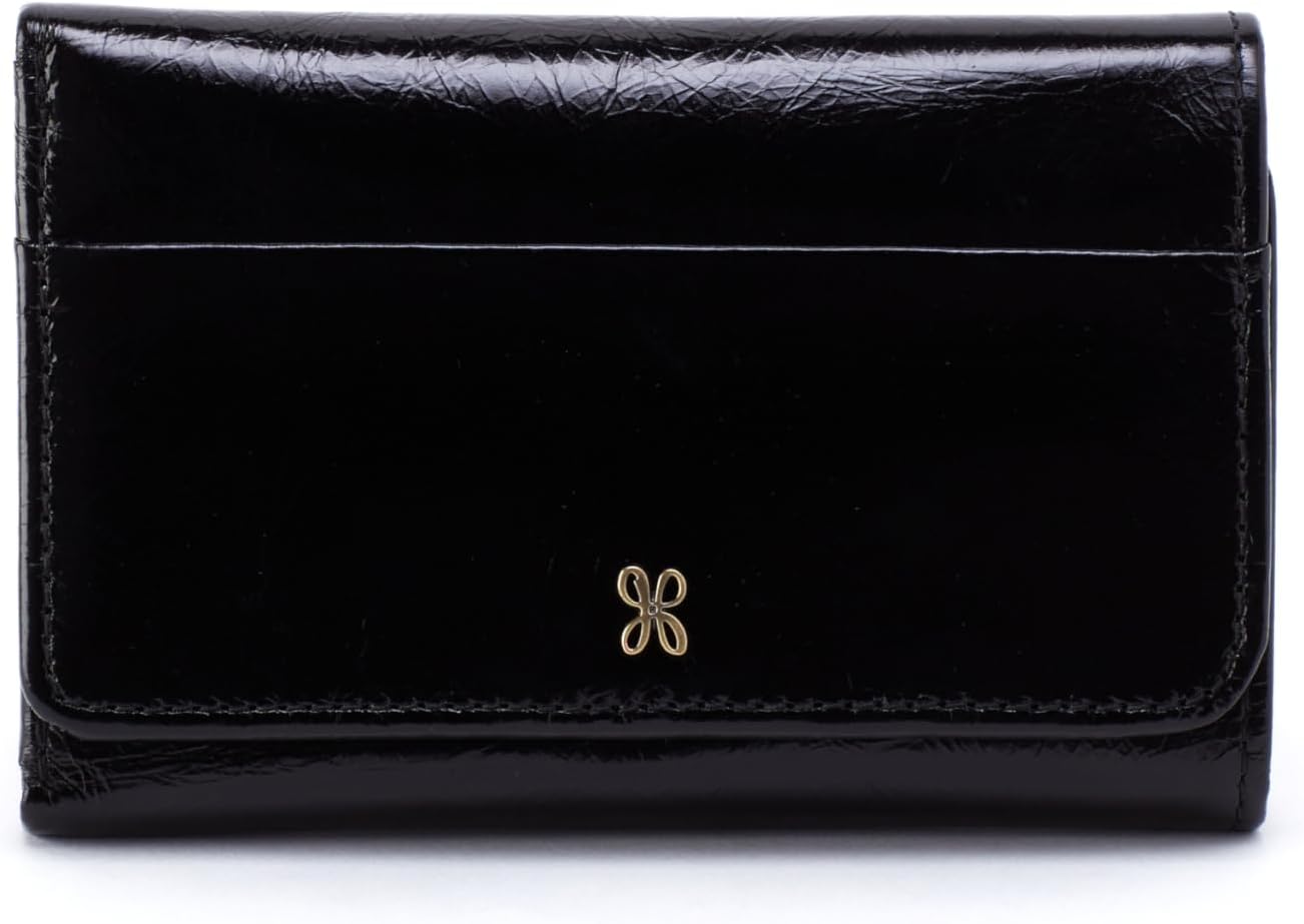 Jill Trifold Leather Wallet for Women, Snap Closure