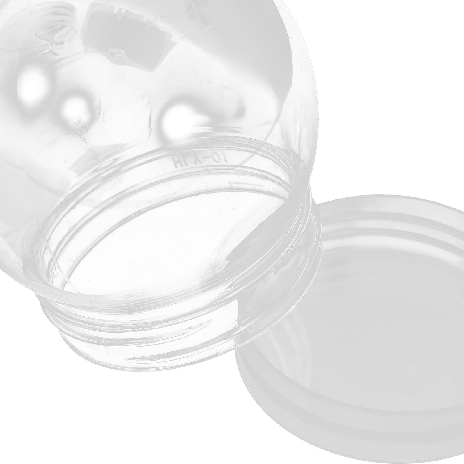 jojofuny 24pièces Kit pour Boule à Neige Transparente Plastique Faire Soi-même Boule à Neige Sphérique à Monter Fournitures de Bricolage Décoration