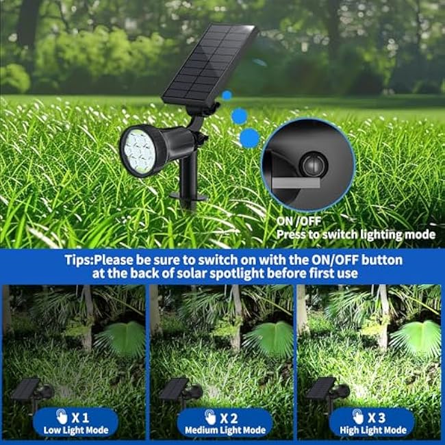 Outdoor Solar Spotlight Solar Lights Yellow Light