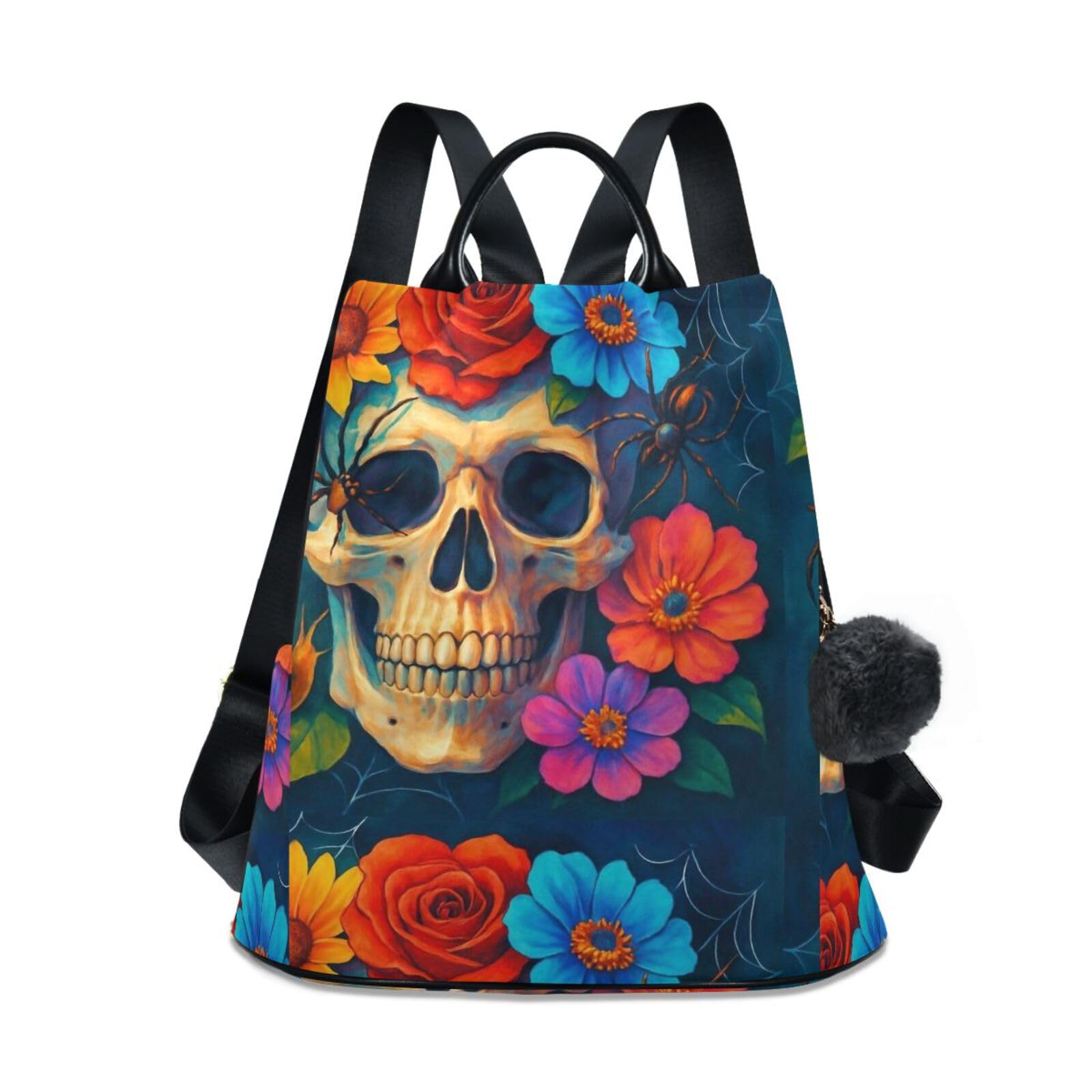 Sac à dos squelette à fausse fourrure et poches multiples - 8