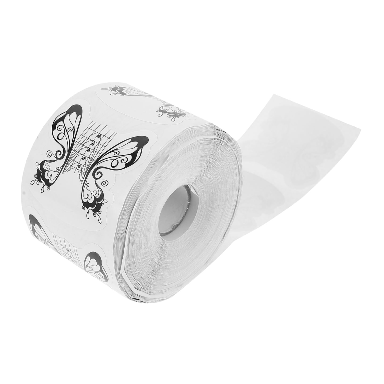Cartine Unghie Estensione Acrilica Bianche, Carta Autoadesiva Pieghevole | 1 Rotolo 500 Pezzi, per DIY e Punte delle Dita, Guida per Allievi Nail Art