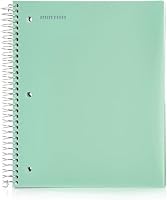 Vista 26 de Mintra Office Cuadernos en espiral duraderos, 5 materias (negro, con rayas universitarias, 1 unidad)