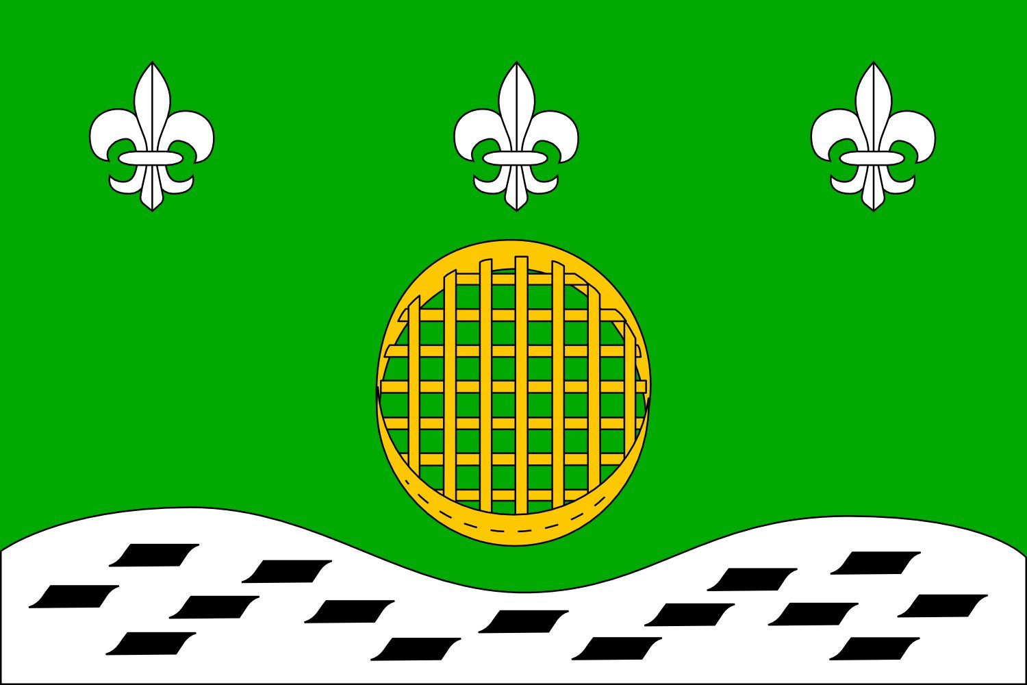 Drapeau Lubná CZ grand format anti-décoloration blason précis